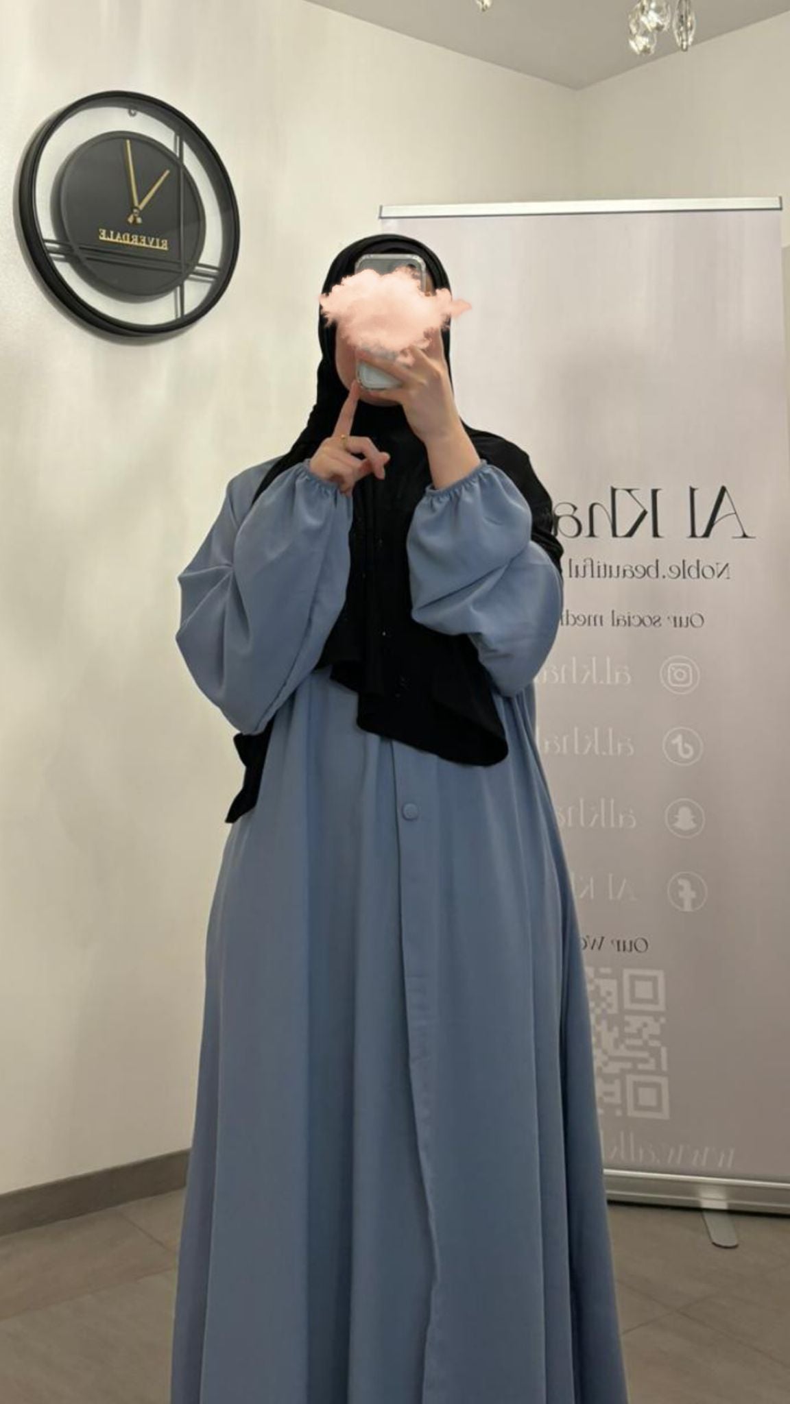 Abaya pofmouw blue