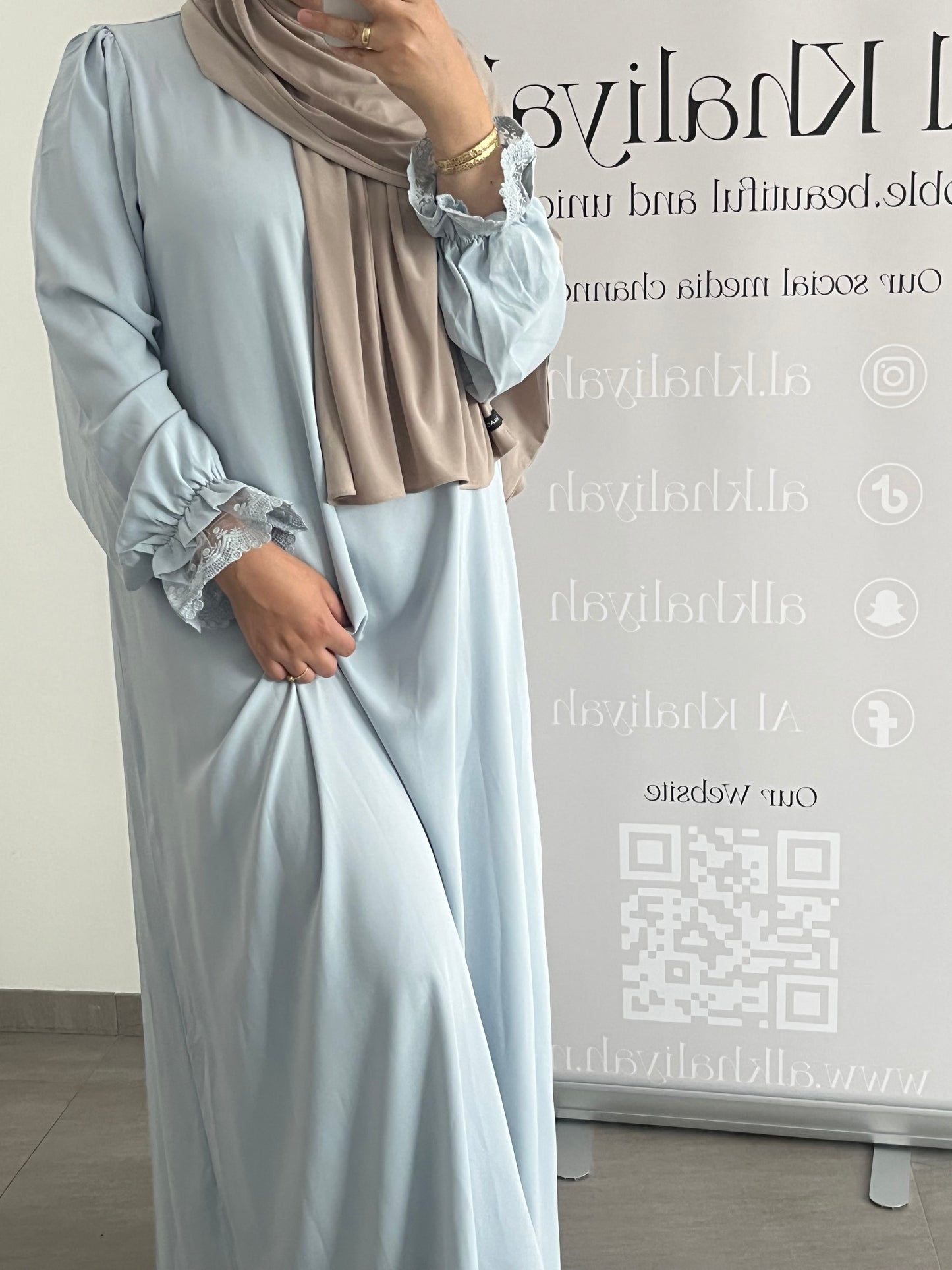 Abaya ice blue