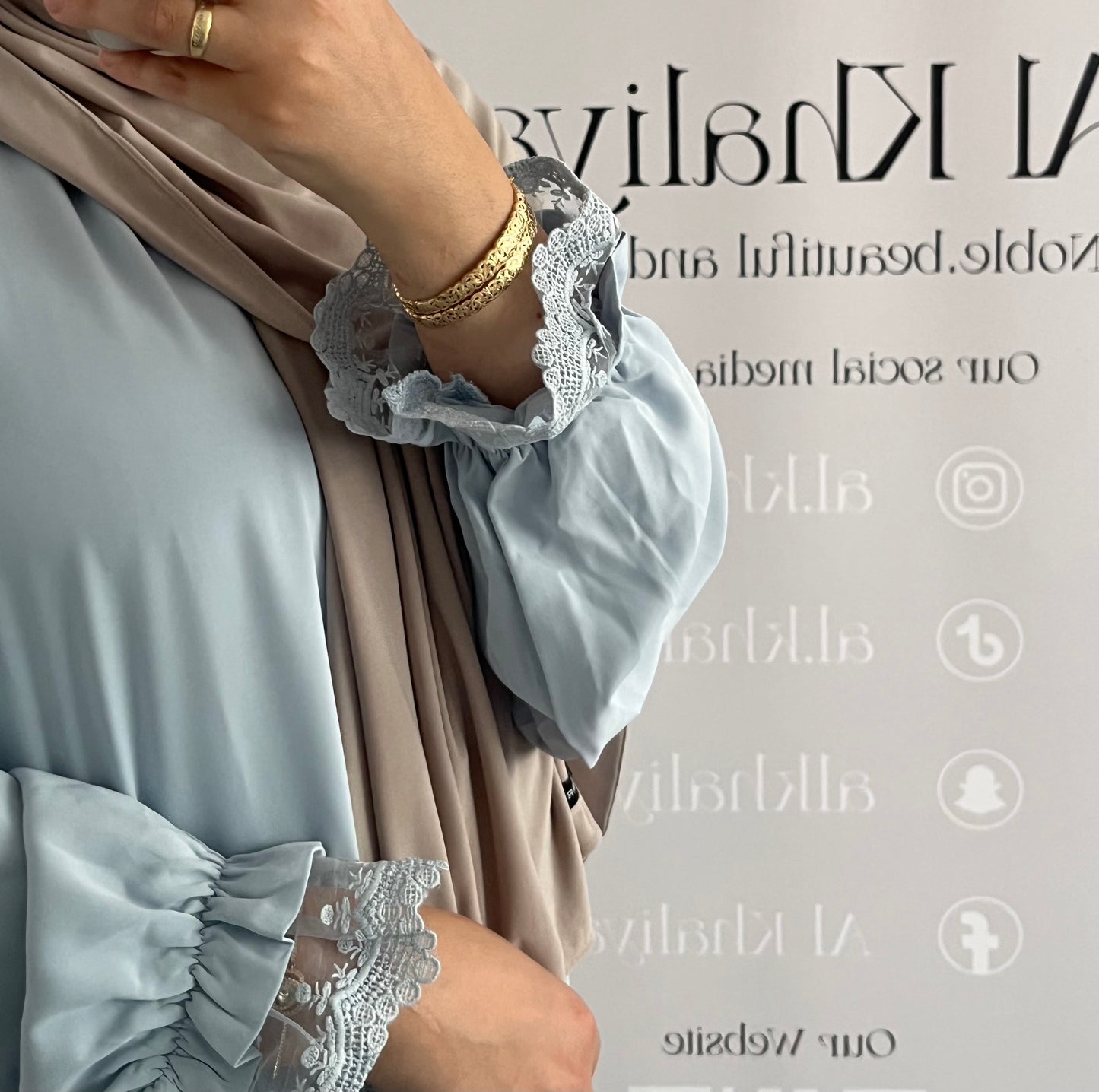 Abaya ice blue