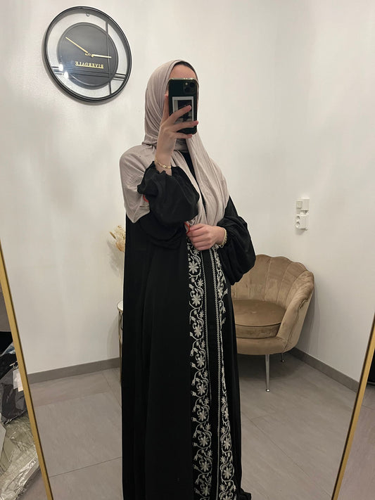 Jurk met witte borduursels