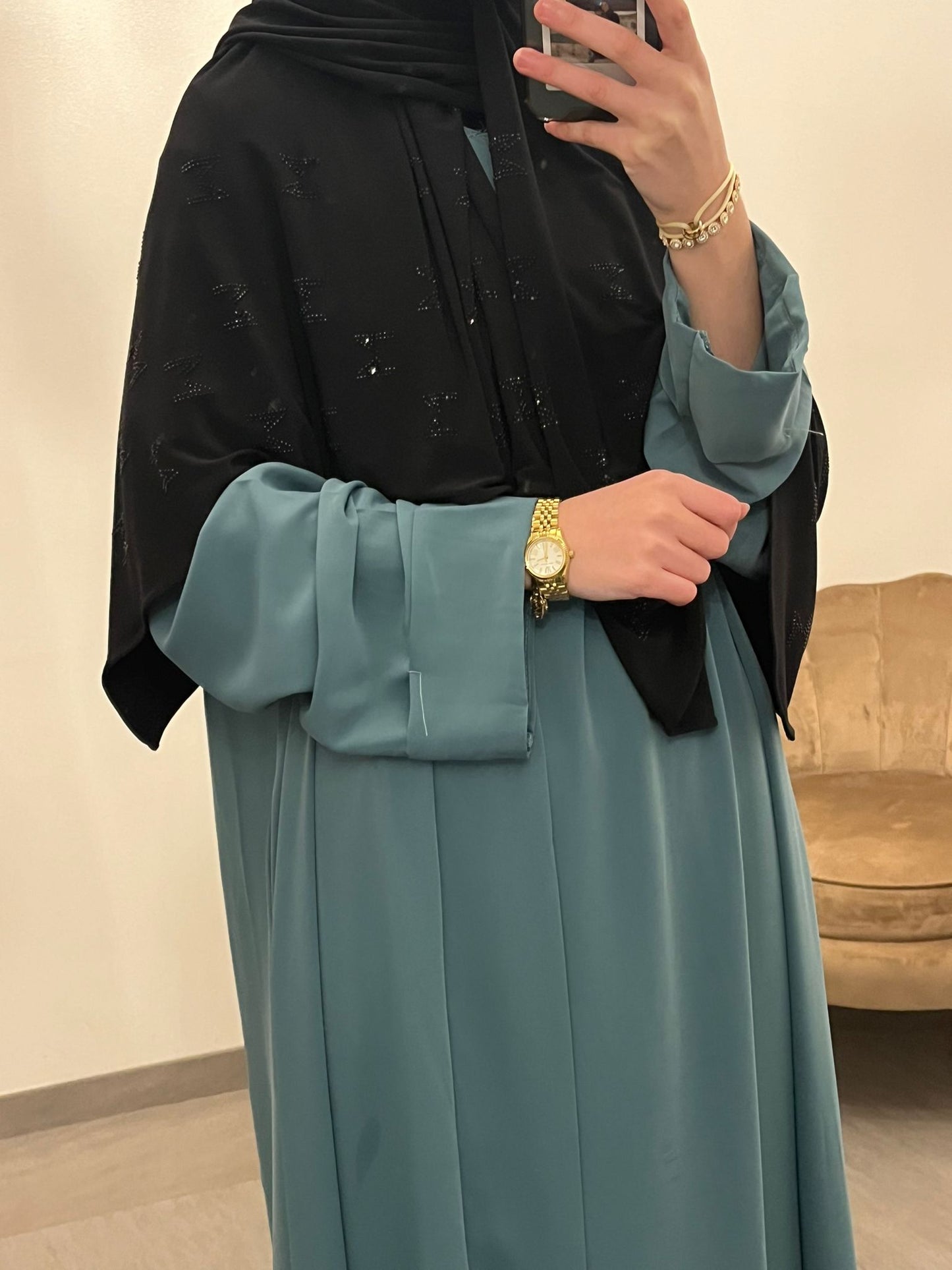 Kimono+abaya turquoise