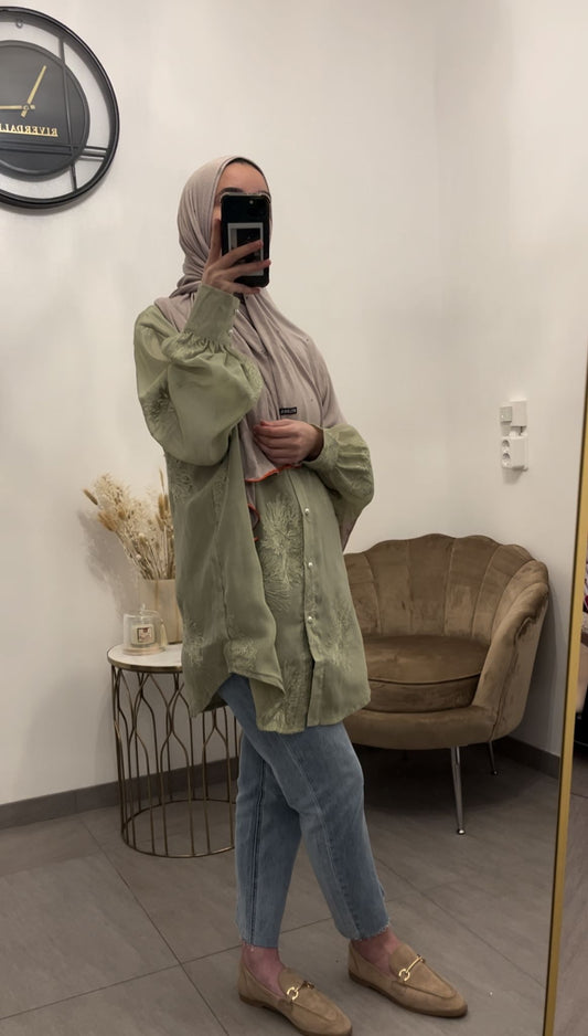 Parel blouse pistache